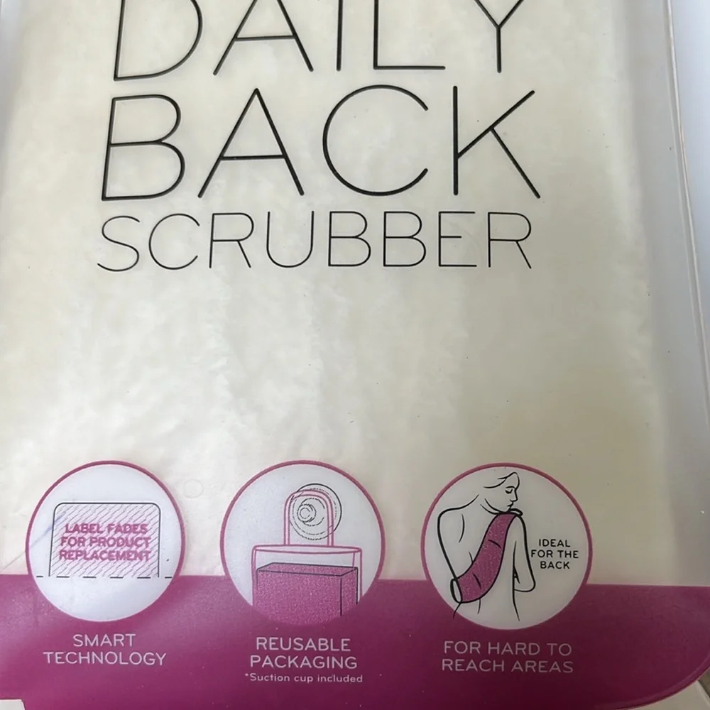 Daily Concepts. Organic biodegradable vegan daily back scrubber reusable package